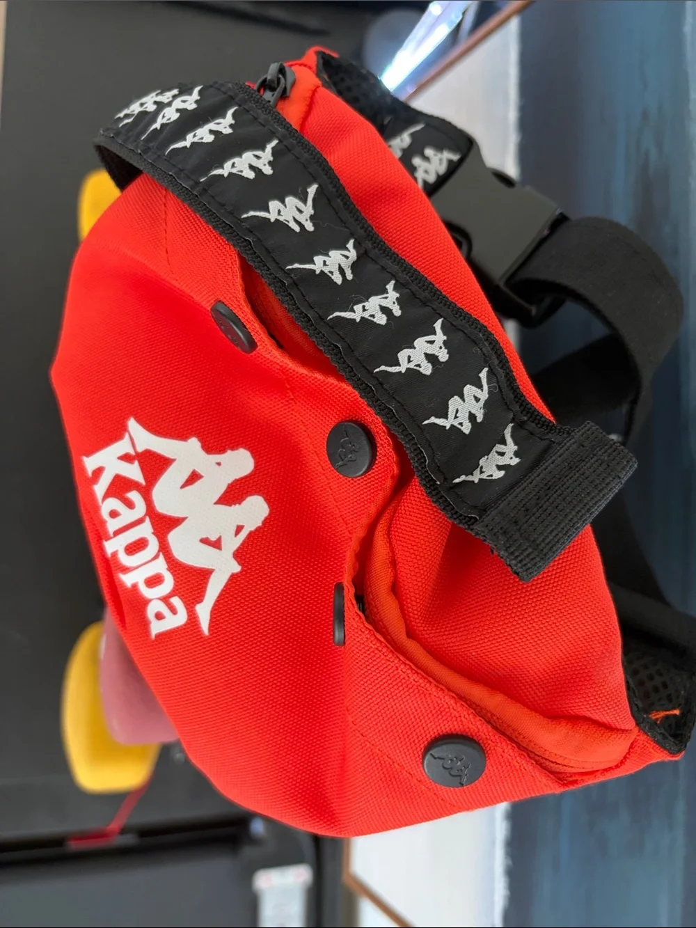 Kappa Kids Red Crossbody Bag with Black Strap Detail